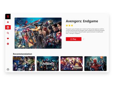 Daily UI Challenge #025 TV App app avengers daily 100 challenge daily ui dailyui design netflix tvapp ui ui design uidesign