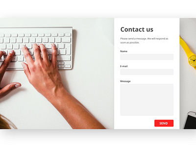 Daily UI Challenge #028 Contact Us