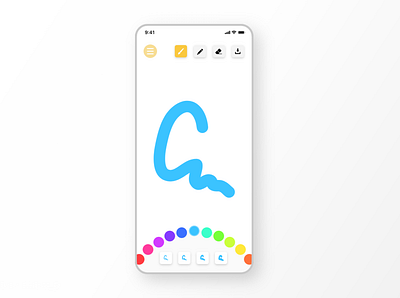 Children's drawing app app children daily 100 challenge daily ui dailyui design drawing illustration app ui ui design uidesign