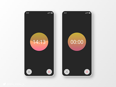 Timer design app daily 100 challenge daily ui dailyui design timer ui ui design uidesign