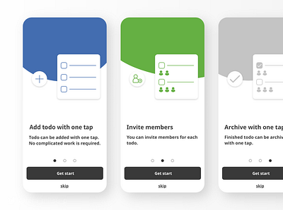 Onboarding screen of todo app. app daily 100 challenge daily ui dailyui design onboarding tutorial ui ui design uidesign