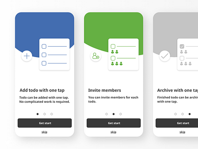 Onboarding screen of todo app.