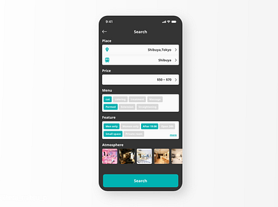 Hair salon search screen app daily 100 challenge daily ui dailyui design hair salon search searching ui ui design uidesign