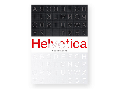 Helvetica font poster