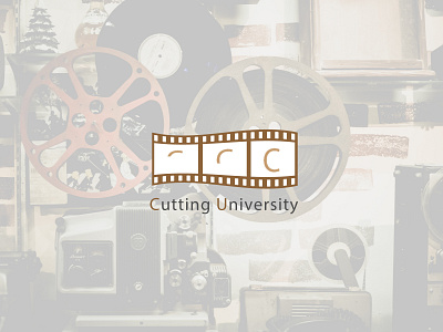 Daily logo challenge Day 38:Cutting University cutting dailylogo dailylogochallenge dailylogodesign designer designs logo logodesign logodesigns logotype movie simple university