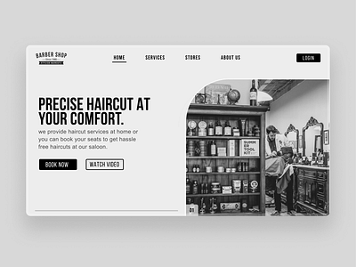 Online saloon concept design ui ux webdesign website design webui