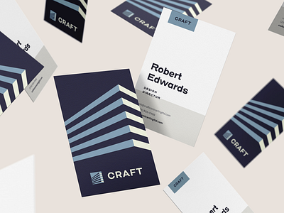 Craft Contracting – Business Cards brand branding business card design design identity logo toronto