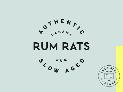 Rum Rats – Badges badge brand branding circle craft design graphic identity logo logotype rum typogaphy wordmark