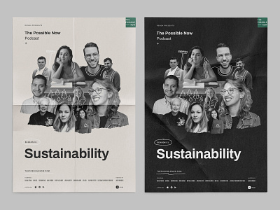 The Possible Now Podcast – Poster brand branding design eco graphic green identity illustration layout line logo logotype podcast poster sketch sustainability typography