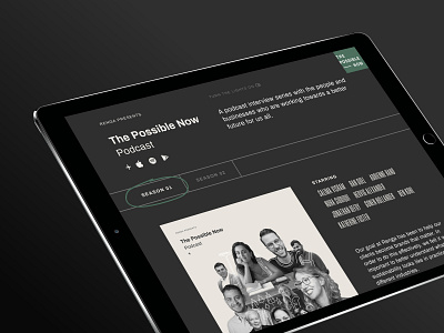 The Possible Now Podcast – Website brand branding dark mode design eco friendly graphic green identity logo podcast sustainability typography ui ux web website
