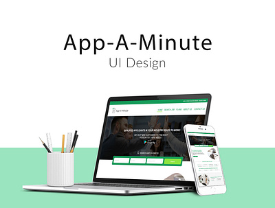 App-A-Minute Ui/UX Design app branding design graphic design illustration logo typography ui ux vector website