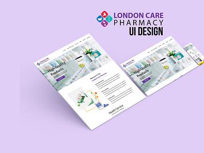 London Care Pharmacy UI/UX Design app branding design graphic design illustration logo typography ui ux vector website