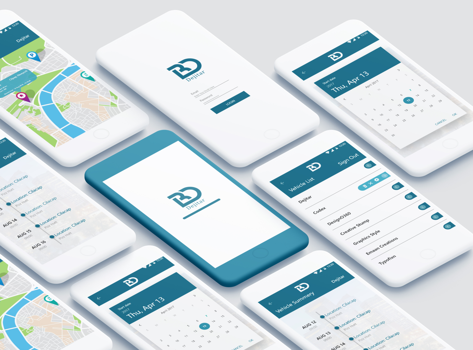 Dejitar | Vehicle Tracking App UI/UX Design by Ghulam Mustafa on Dribbble