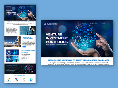 Venture Investment Portfolios | UI/UX app branding design graphic design illustration logo typography ui ui design ux ux design vector web design
