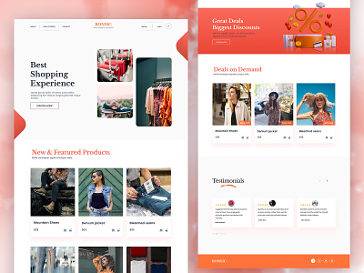 BONSIC ECOMMERCE UI DESIGN ecommerce ghulam mustafa interaction design interface landing page online delivery payment shopping ui ui design ux ux design web app website website design