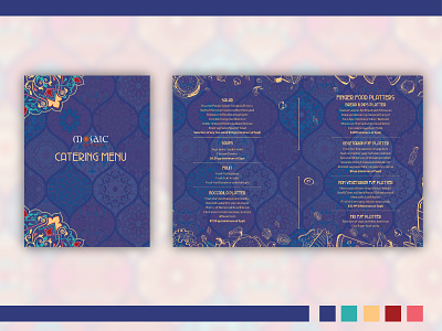 Catering Menu for Mosaic By Simo // Proposal