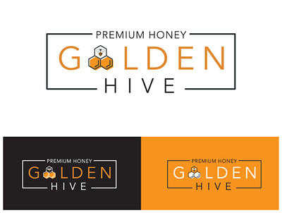 Golden Hive // Logo branding design graphicdesign logo design