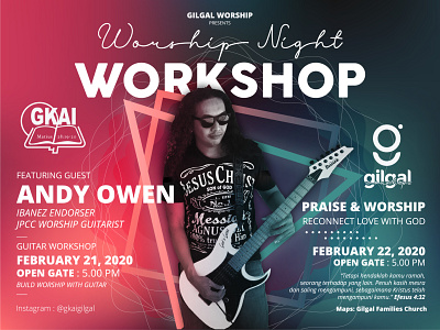 Worship Night // Andy Owen // Fliyer banner design design graphic design vector