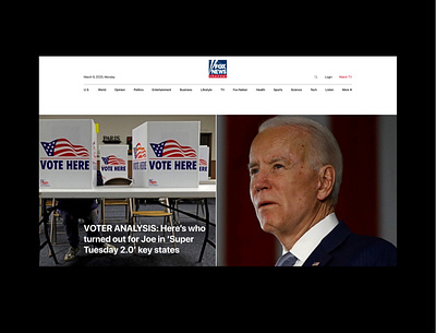 Fox News design concept concep design redisign ux ui uxui web design