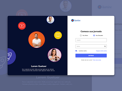 Login - Ilumine design login login page ui web