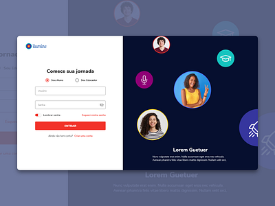 Login - Ilumine design login login page ui web
