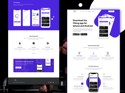 fitness app landing page