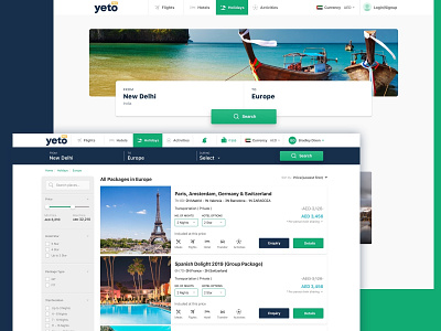 Holidays Package Booking Concept booking conceptual flat icon minimal package travel typography ui uiux web webdesign website