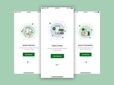 Tobacco App Walk Through conceptual flat icon minimal stores ui uiux vector walkthrough