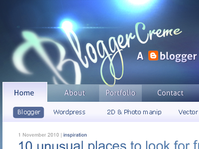 An old Blogger design blog blogger header logo website