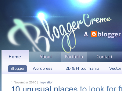 An old Blogger design