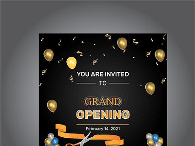 Invitation card grandopening invitation opening post