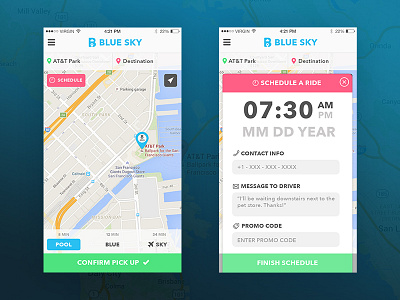 Ride Sharing Screenshots