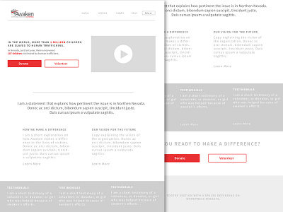 Awaken INC design web wireframe