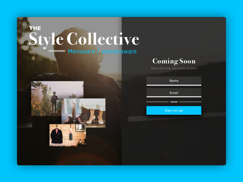 Coming Soon Sign Up Page Daily Ui 001 By Adam Davies On Dribbble