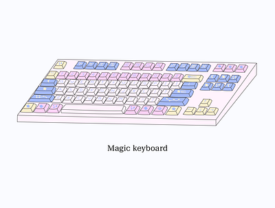 Magic Keyboard ✨ 90s adobeillustator design illustration nostalgia