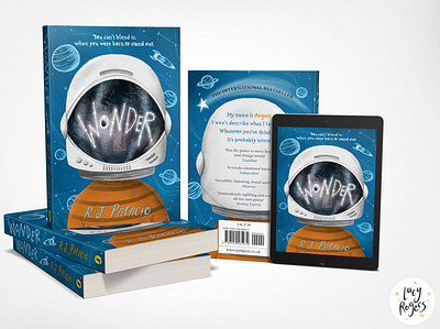 'Wonder' Book Cover Redesign book cover book cover design book cover mockup book covers book design book illustration childrens book cover art cover design design illustration illustrator penguin books photoshop procreate space type typeface typography young adult