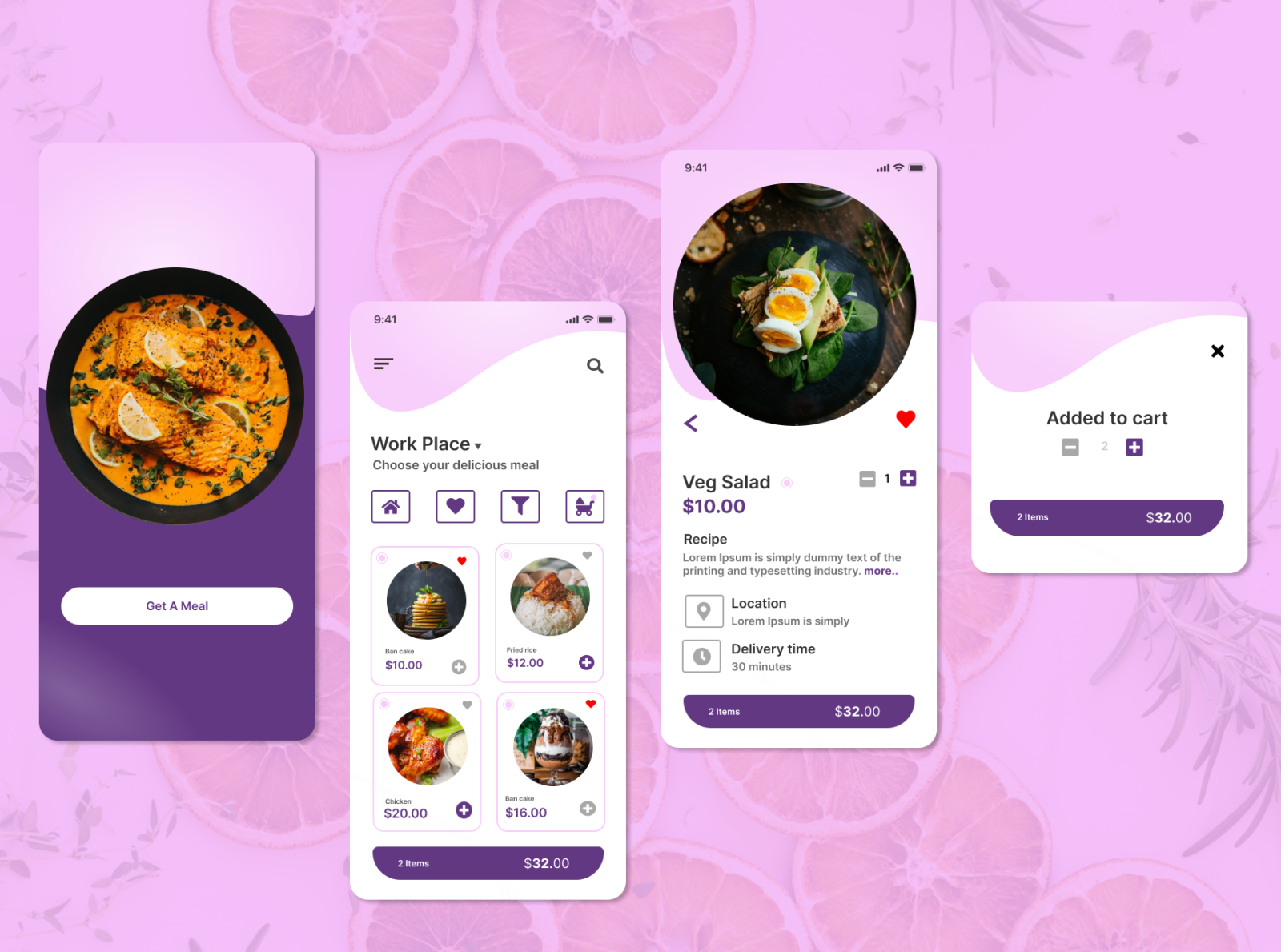 Food App by Alaa Samy on Dribbble