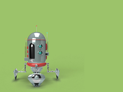 Robot explorador P-44 3d explorer graphic design robot