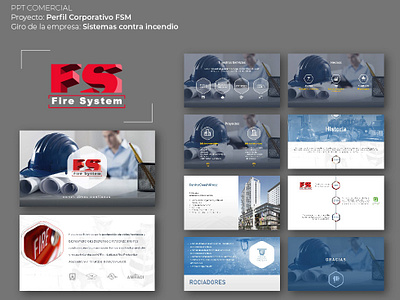 Perfil corporativo Fire System de México 2019 branding design identity logo ppt