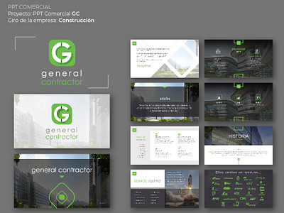 Perfil corporativo General Contractor branding design identity logo ppt
