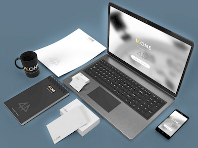 IKONE Interactive Lab - Identidad 3d art adobe dimension branding design identity logo photoshop