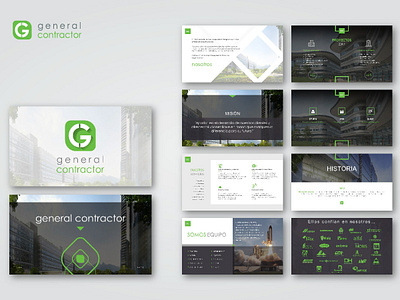 General Contractor presentación corporativa design identity logo logo design