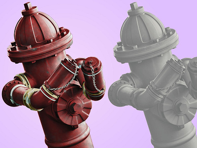 Hidrante con brazos adobe photoshop artist color hydrant illustration
