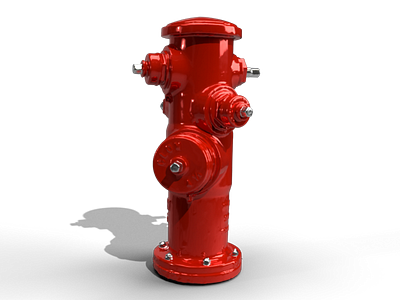 Hidrante rojo tornillos metálicos 3d adobedimension fire hidrante hydrant illustration sci