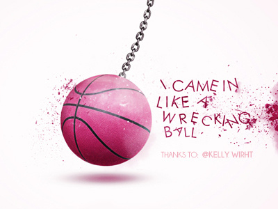 First Shot! ball dribbble first shot invite mexico pink wrecking