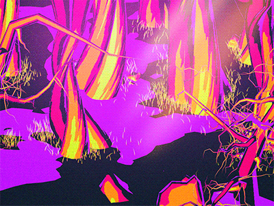 Firefly acid camping cinema 4d colorful firefly forest grass landscape lights psychedelic spirit trees