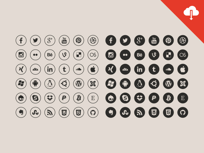 Social icons 2x