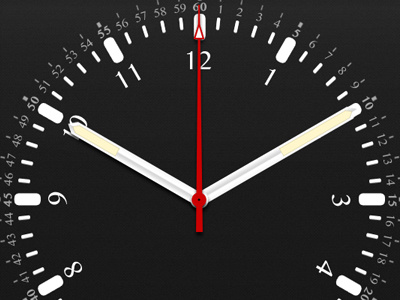 Clock BlackSports alarm clock black clock community date hands interface redesign time watch