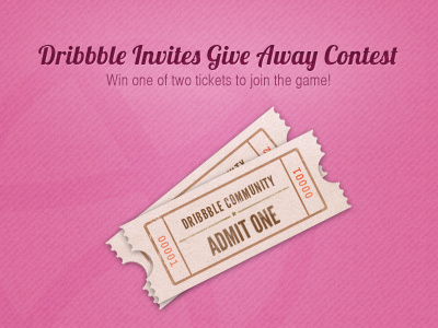 Dribbble Invites Give Away Contest contest dribbble invite ticket