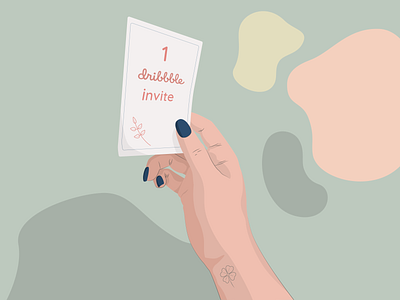 Dribbble invite dribbble invite illustraion invitation invite pastels